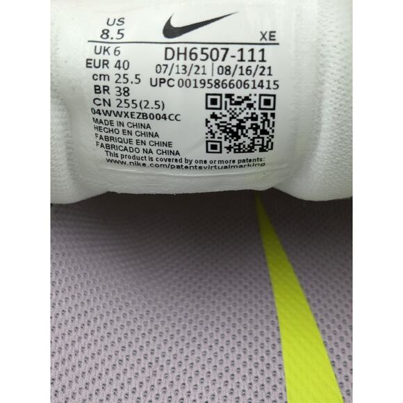 Nike Air Zoom Pegasus 38 Summit White Volt DH6507-111 Women's size US8.5 EU40 - Picture 6 of 12